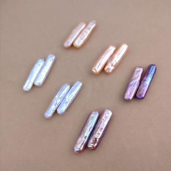 Toothpick-barokk édesvízi gyöngyök – naked beads DIY ékszerekhez, Bare Stone stílus, barokk gyöngyök, alkatrészek nyaklánc és fülbevalóhoz