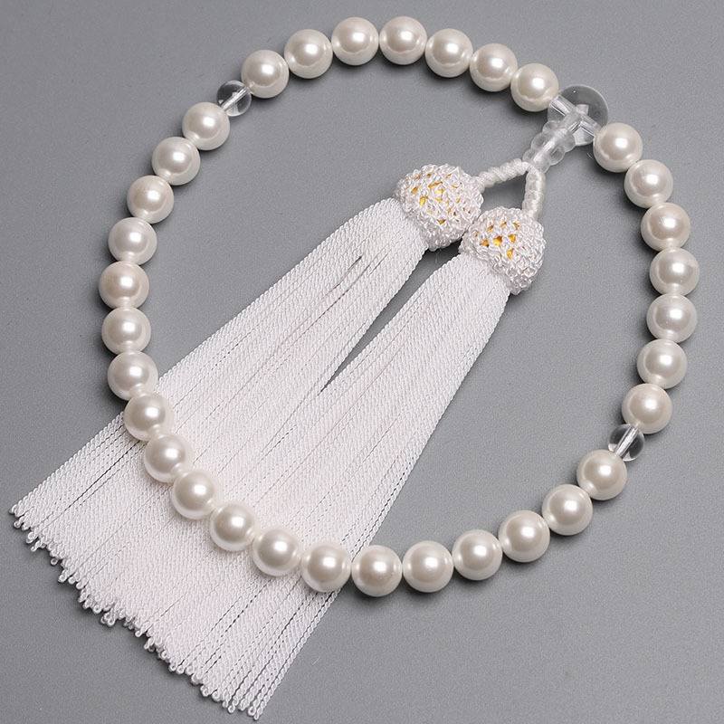 Kézzel készített japán rózsafüzér karkötő kagyló gyöngyökkel — 2025 tavaszi megjelenés
