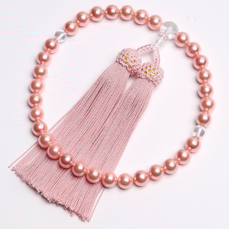 Kézzel készített japán rózsafüzér karkötő kagyló gyöngyökkel — 2025 tavaszi megjelenés