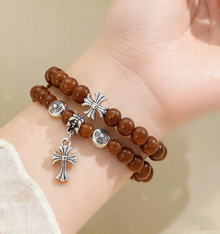 Гривна с тюркоаз и сплавни вставки от изкуствени камъни, винтидж стил, ръчна изработка