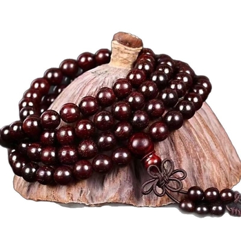 Гривна от малолистово розово дърво, двойков стил, ръчно бижу, висококачествен вид