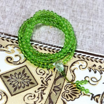 Гривна с Буда мъниста от стъклени глазури, етно стил, унисекс, марка Ancient glaze, изработка Ancient Law