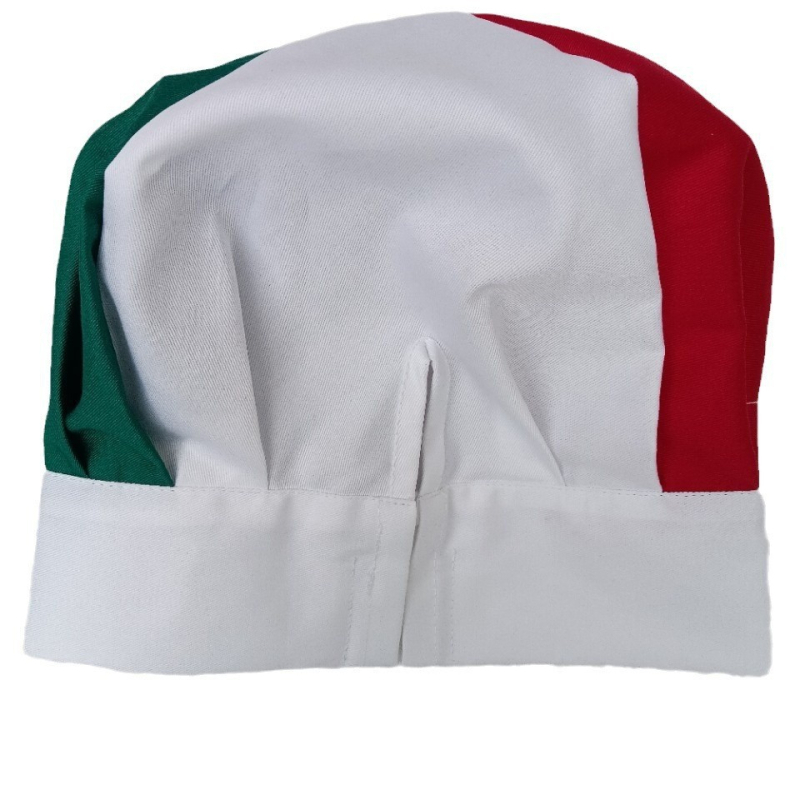 Šefcepure ar krāsu blokiem, universāla, plakanais augšdaļa, poliestera-kokvilnas maisījums, plata mala