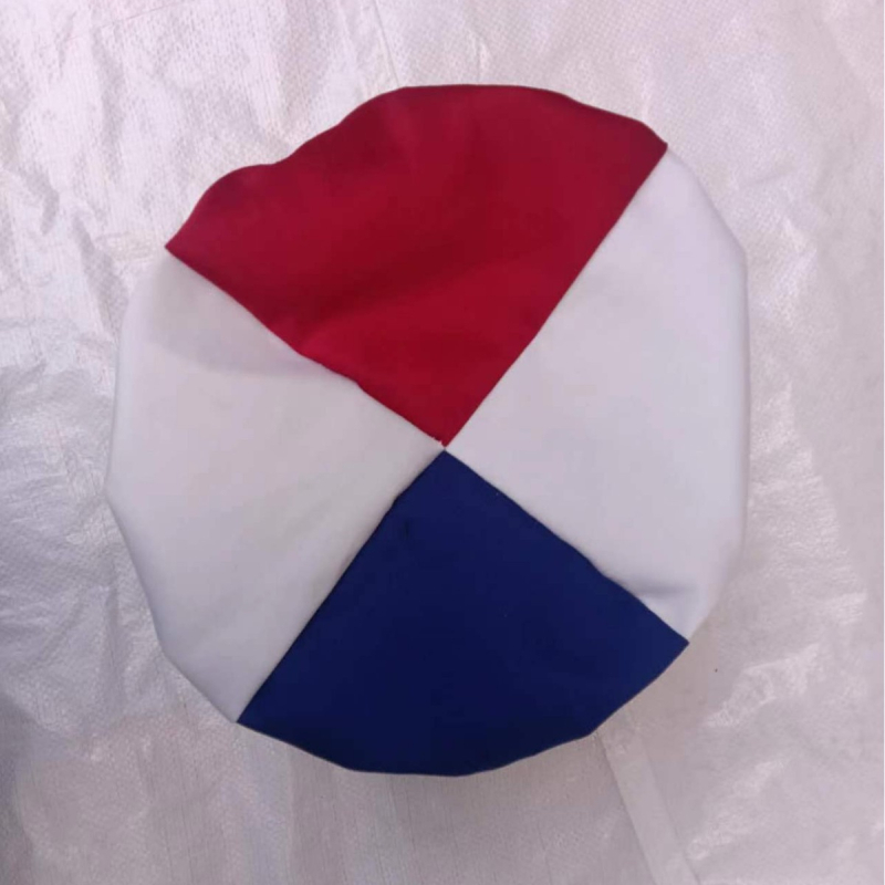 Šefcepure ar krāsu blokiem, universāla, plakanais augšdaļa, poliestera-kokvilnas maisījums, plata mala