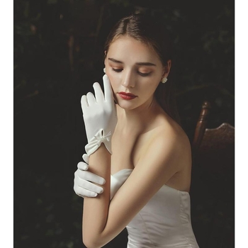Vjenčane rukavice od čipke s cvjetnim uzorkom, elegantan kratki zglob, održavaju toplinu