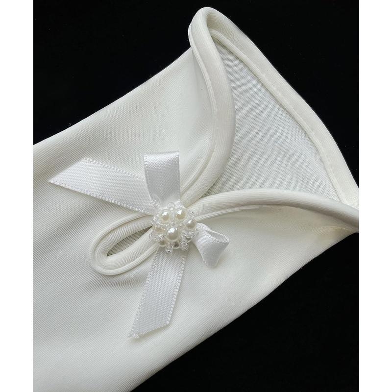 Vjenčane rukavice od čipke s cvjetnim uzorkom, elegantan kratki zglob, održavaju toplinu
