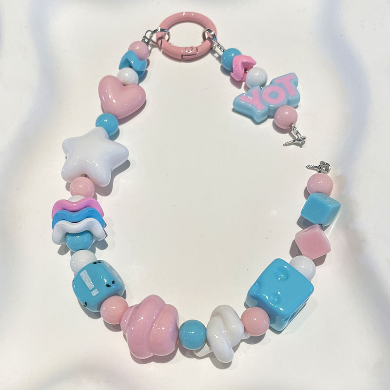 DIY makaronistiilis telefoni kaelakee, vaigu materjal, elektroplaatimine, PVC köis, metallist klamber, naiselik stiil