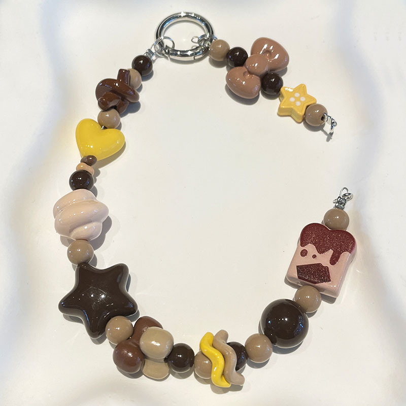 DIY makaronistiilis telefoni kaelakee, vaigu materjal, elektroplaatimine, PVC köis, metallist klamber, naiselik stiil