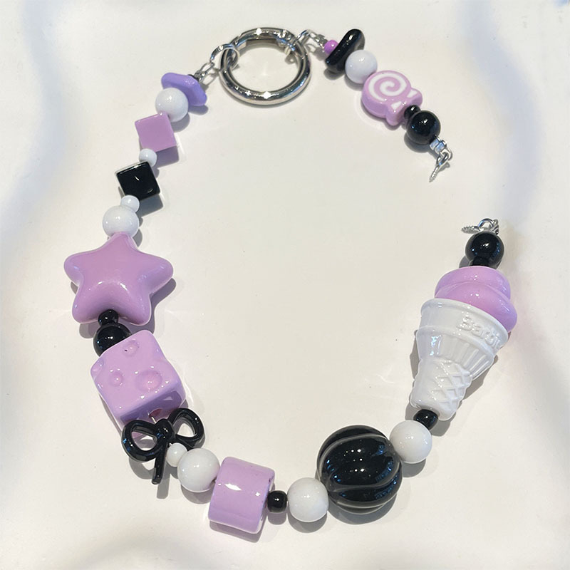 DIY makaronistiilis telefoni kaelakee, vaigu materjal, elektroplaatimine, PVC köis, metallist klamber, naiselik stiil