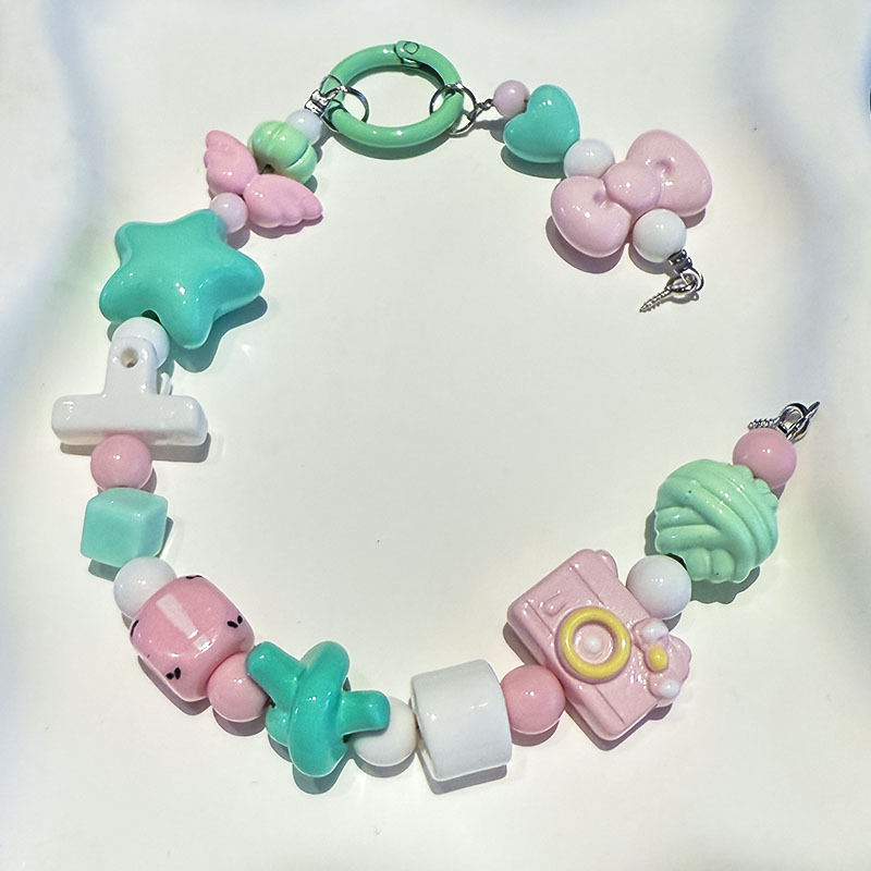 DIY makaronistiilis telefoni kaelakee, vaigu materjal, elektroplaatimine, PVC köis, metallist klamber, naiselik stiil