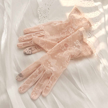 Kvėpuojančios vairavimo pirštinės iš ice silk, pilnas pirštas, UV apsauga, greitas džiovinimas, 81–95% poliesteris, 2024 m. pavasaris, literatūrinis retro stilius.