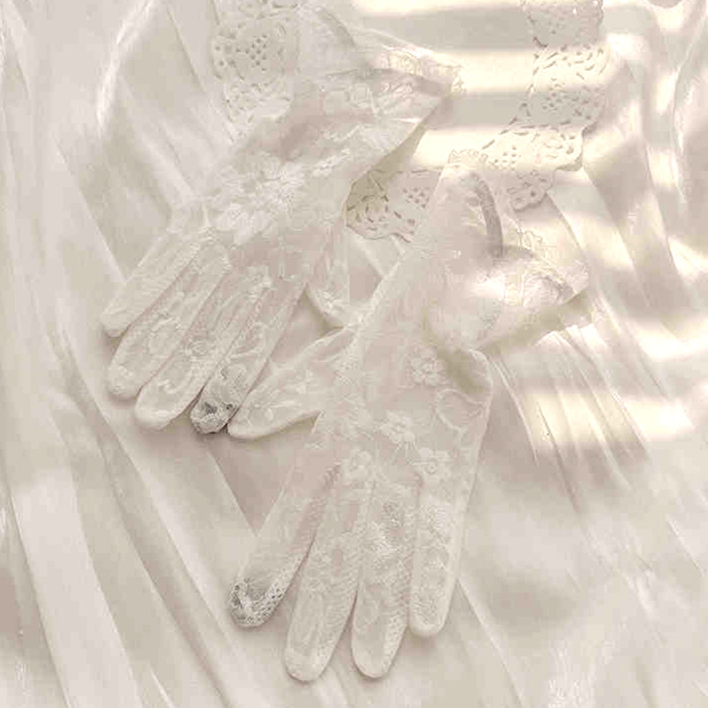 Kvėpuojančios vairavimo pirštinės iš ice silk, pilnas pirštas, UV apsauga, greitas džiovinimas, 81–95% poliesteris, 2024 m. pavasaris, literatūrinis retro stilius.