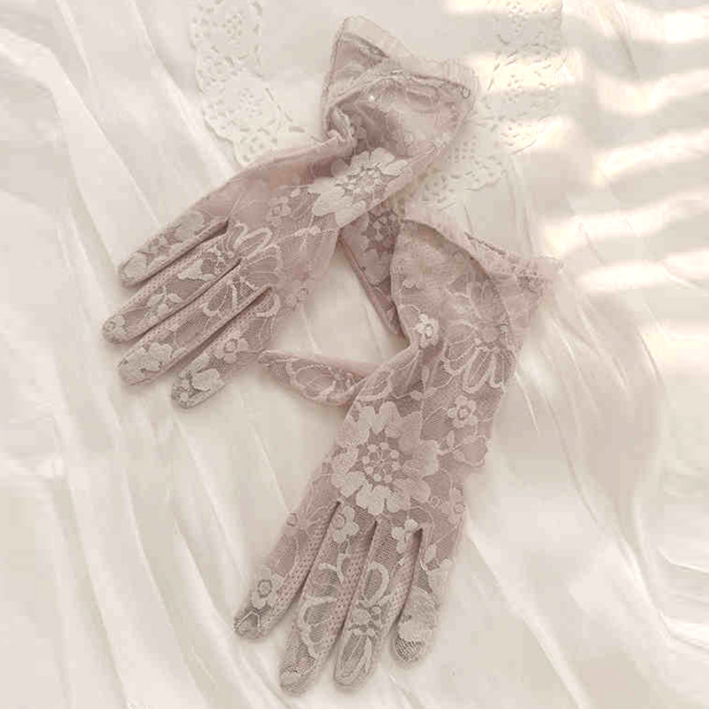 Kvėpuojančios vairavimo pirštinės iš ice silk, pilnas pirštas, UV apsauga, greitas džiovinimas, 81–95% poliesteris, 2024 m. pavasaris, literatūrinis retro stilius.