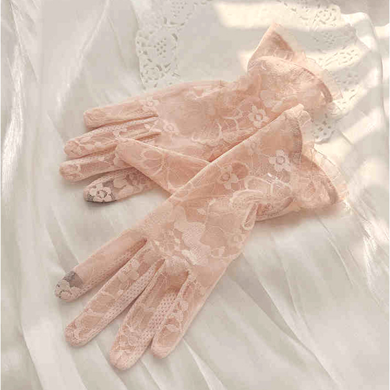 Kvėpuojančios vairavimo pirštinės iš ice silk, pilnas pirštas, UV apsauga, greitas džiovinimas, 81–95% poliesteris, 2024 m. pavasaris, literatūrinis retro stilius.