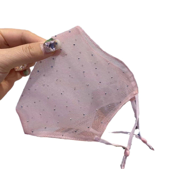 Ženska maska za lice s UV zaštitom, prozračna čipkasta mreža, 3D zaštita očiju, dvostruki sloj, za pranje