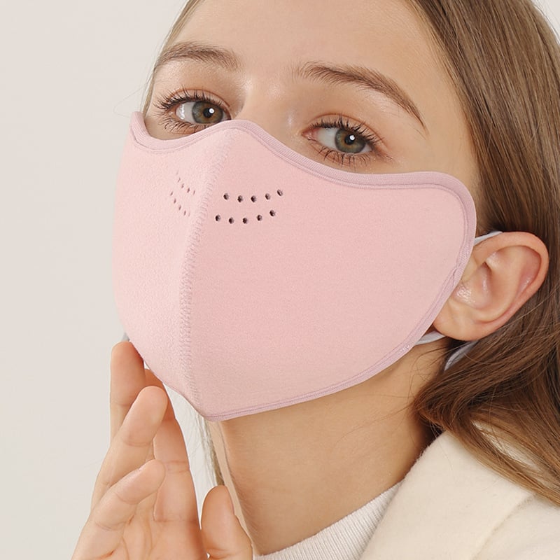 Ženska maska za lice s fleece podstavom zimi – s remenom na uho, zaštita od prašine, otporna na vjetar, prozračna (remenom na uho, zaštita od prašine, otporna na vjetar, prozračna)