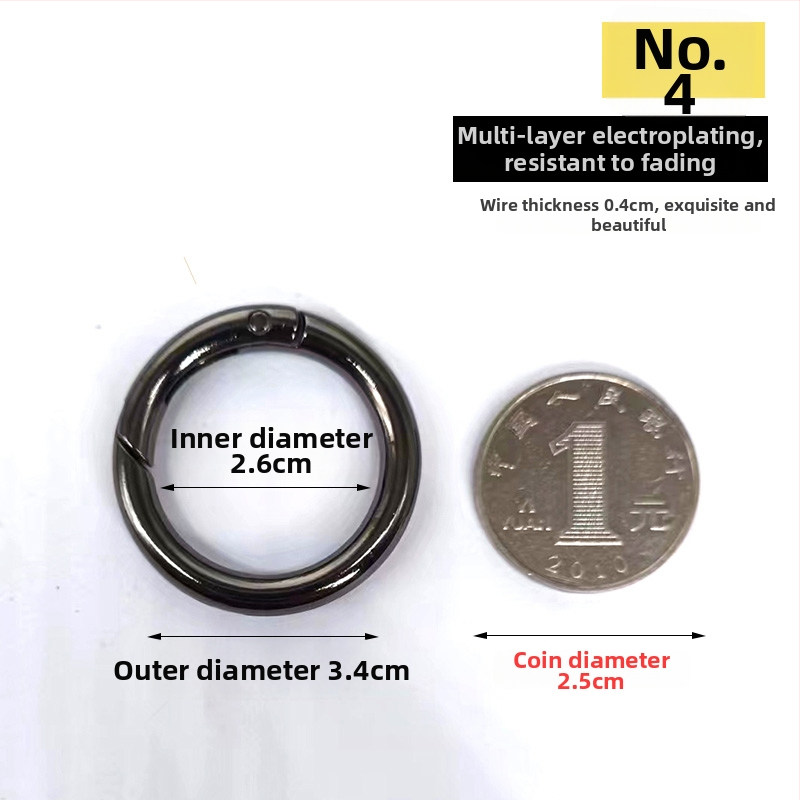 Atslēgu gredzens ar atsperes gredieniem — Materiāls: Cits; Pielietojums: Cits; Zīmols: Cits