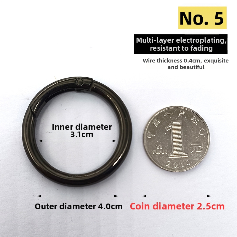 Atslēgu gredzens ar atsperes gredieniem — Materiāls: Cits; Pielietojums: Cits; Zīmols: Cits