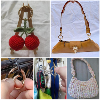 Metāla gredzens atslēgām ar atsperes aizdari, piemērots somām un mobilo telefonu piekariņiem (Materiāls: Cits; Pielietojums: Cits; Zīmols: Cits)