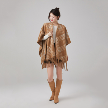 Ženski šal od umjetnog kašmira s kariranim uzorkom, korejski stil, širina 110 cm, jesensko-zimska sezona.