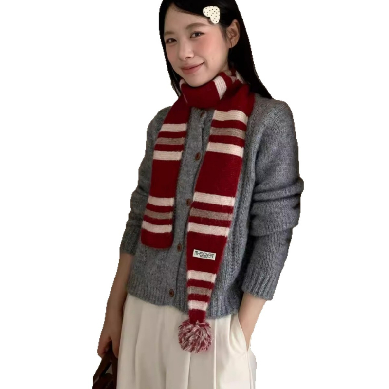 Šal warp-knit za zimu, održava toplinu, personalizirani trend stil, podrijetlo: Jinhua, izlazak jeseni 2025