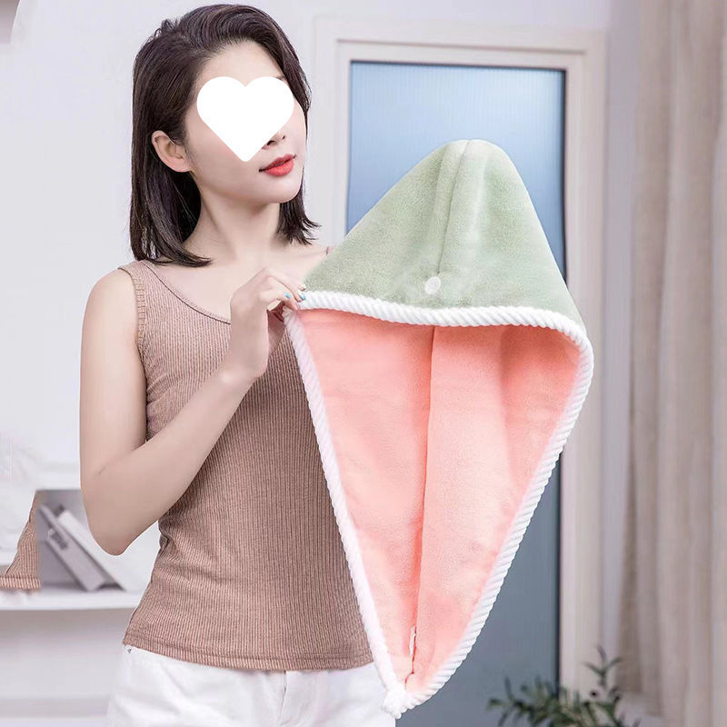 Apsorpcijska dvostruka kapa za sušenje kose, 100% pamuk, težina preko 200 g, 60 vlakana