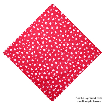 Bavlnený štvorcový šál s listovým vzorom, unisex, potlačený