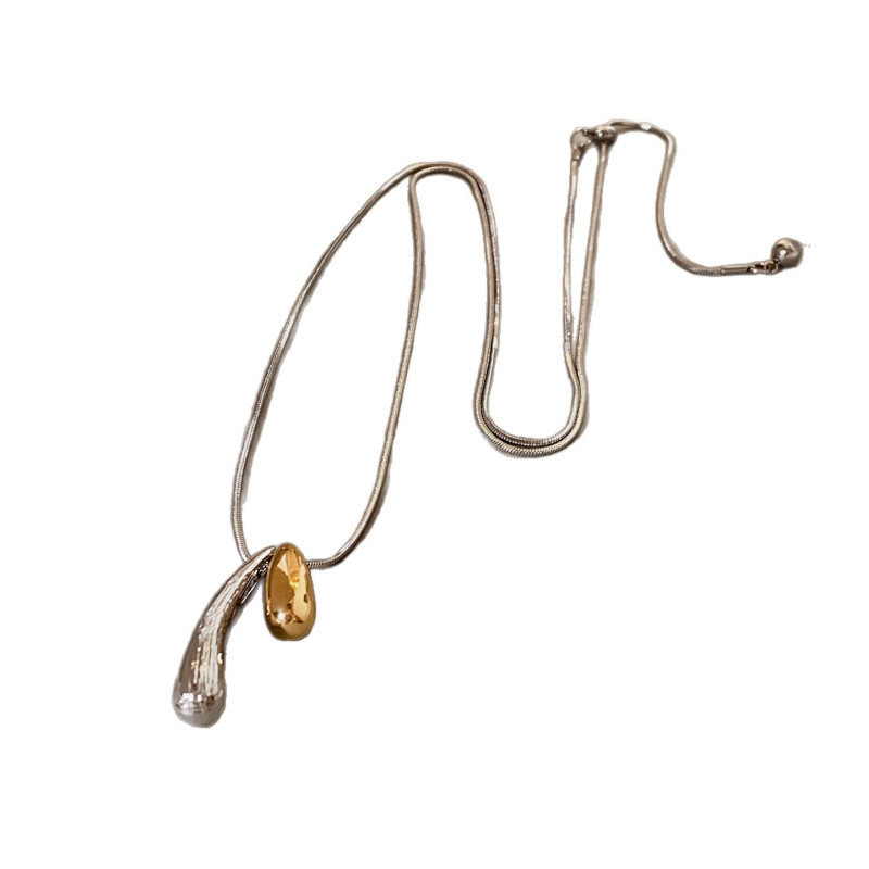 Taotian Jewelry Bakrena kapljasta ogrlica s običnim lancem, 71–80 cm, za žene