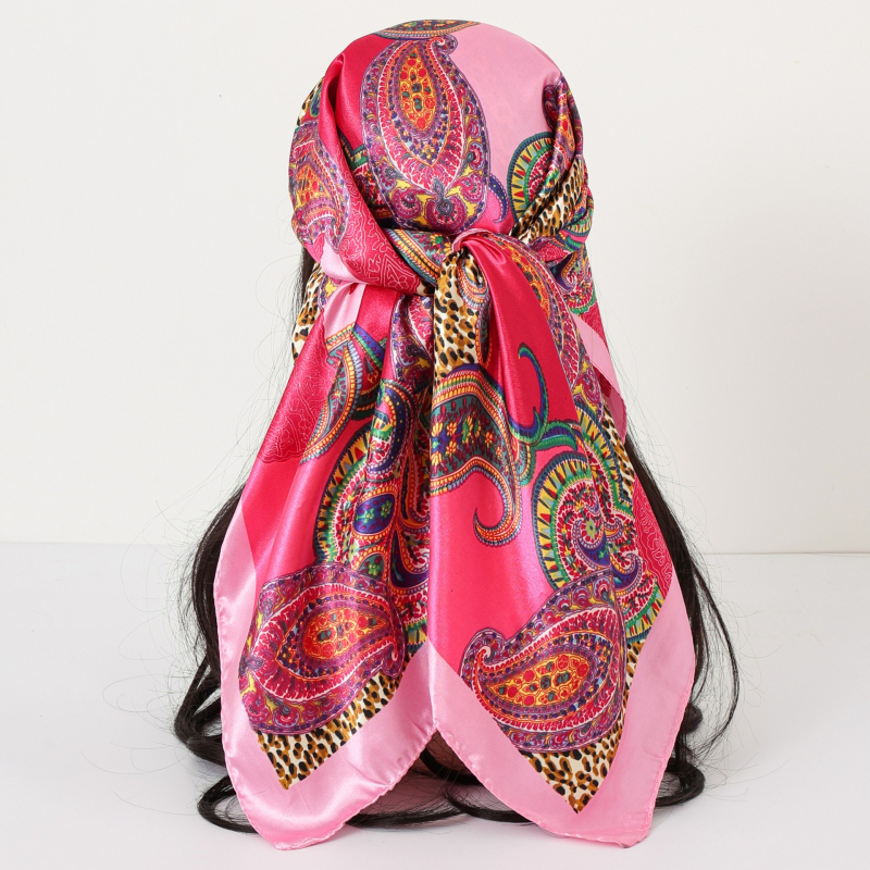 Kvadratni šal od satena s Paisley uzorkom, poliester, twill tkanje, tisak
