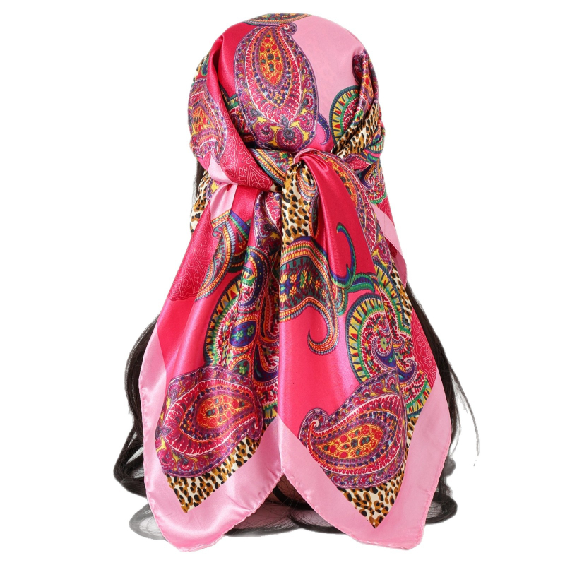 Kvadratni šal od satena s Paisley uzorkom, poliester, twill tkanje, tisak