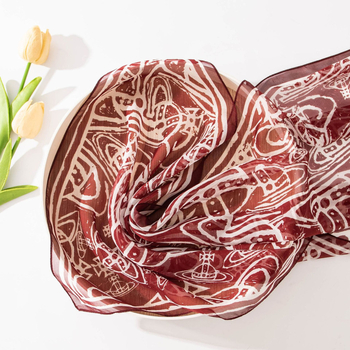 Шал от коприна Mulberry за жени, ръчно рисуван принт на звездно небе, средна дължина