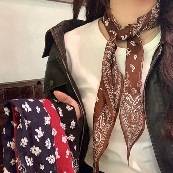 Famiman šal od šifona s cashew floral uzorkom, poliesterska twill tkanina, proljeće 2025 izlazak