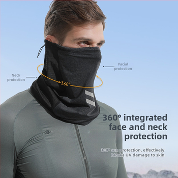 Maska na bicykel pre vonkajšie použitie z ice silk, slnečné tiene, štýl Pullover Cape, warp tkané