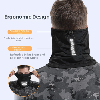 Maska na bicykel pre vonkajšie použitie z ice silk, slnečné tiene, štýl Pullover Cape, warp tkané