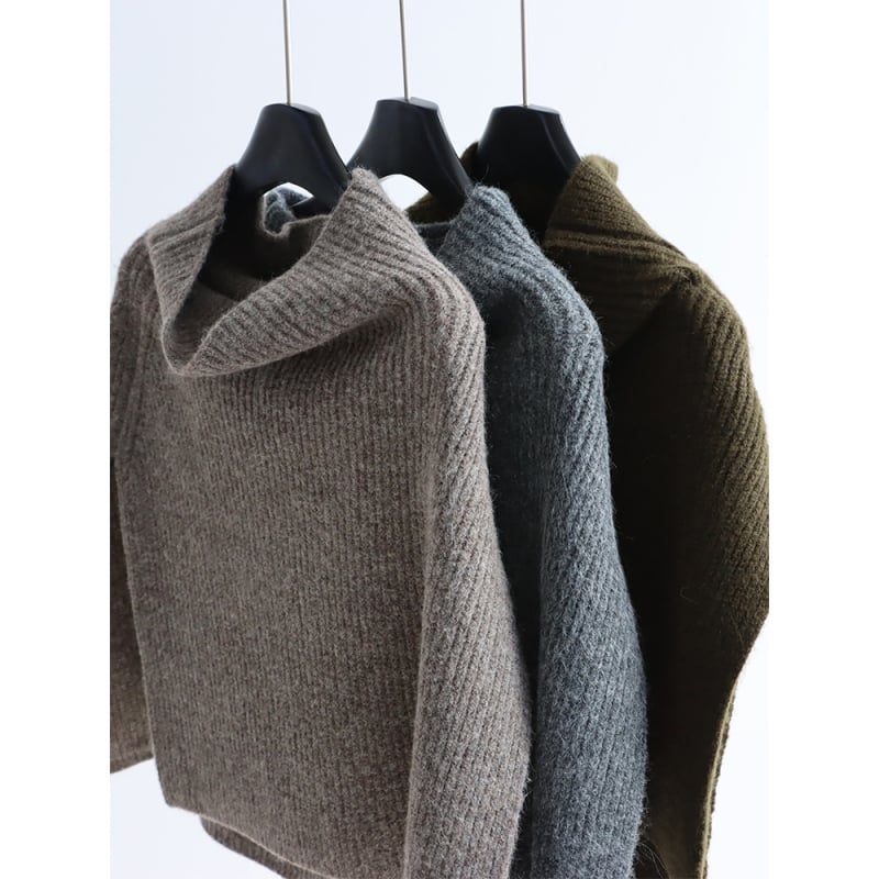 Плетен шал от вискоза, монохромен модел, запазва топлината, подходящ за есен и зима