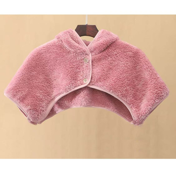 Дамско плетено горно облекло в стил плащ, подплатено с флис, полиестерно влакно, зимна топлина