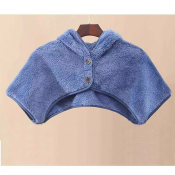 Дамско плетено горно облекло в стил плащ, подплатено с флис, полиестерно влакно, зимна топлина