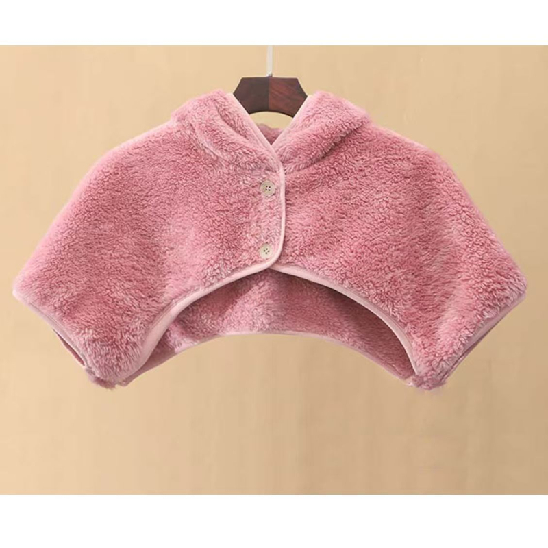 Дамско плетено горно облекло в стил плащ, подплатено с флис, полиестерно влакно, зимна топлина