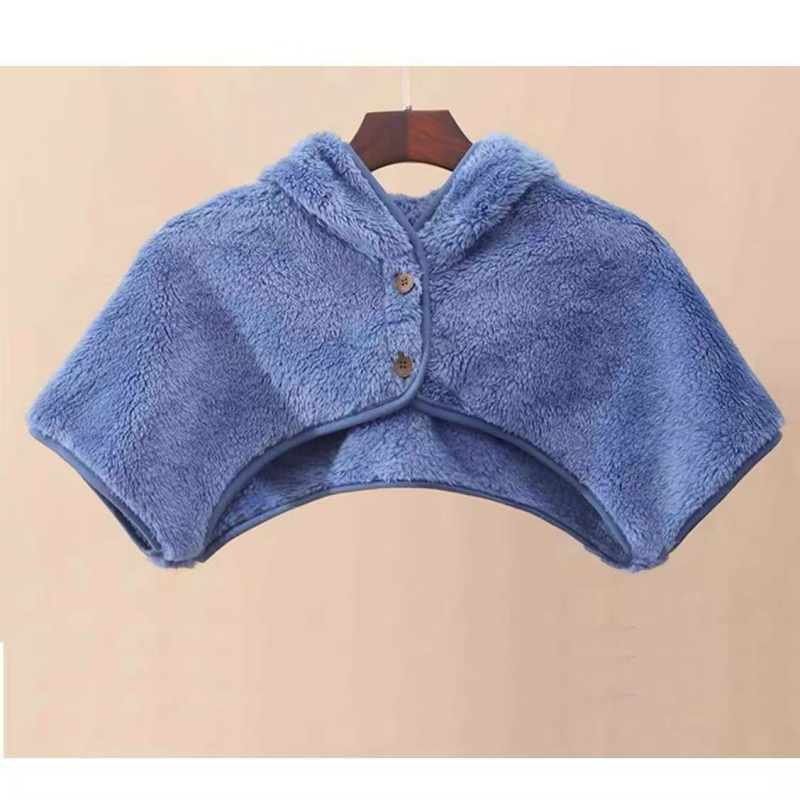 Дамско плетено горно облекло в стил плащ, подплатено с флис, полиестерно влакно, зимна топлина