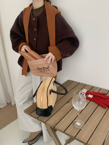 Ženski dvostrano vuneni kaput s kapuljom, korejski stil
