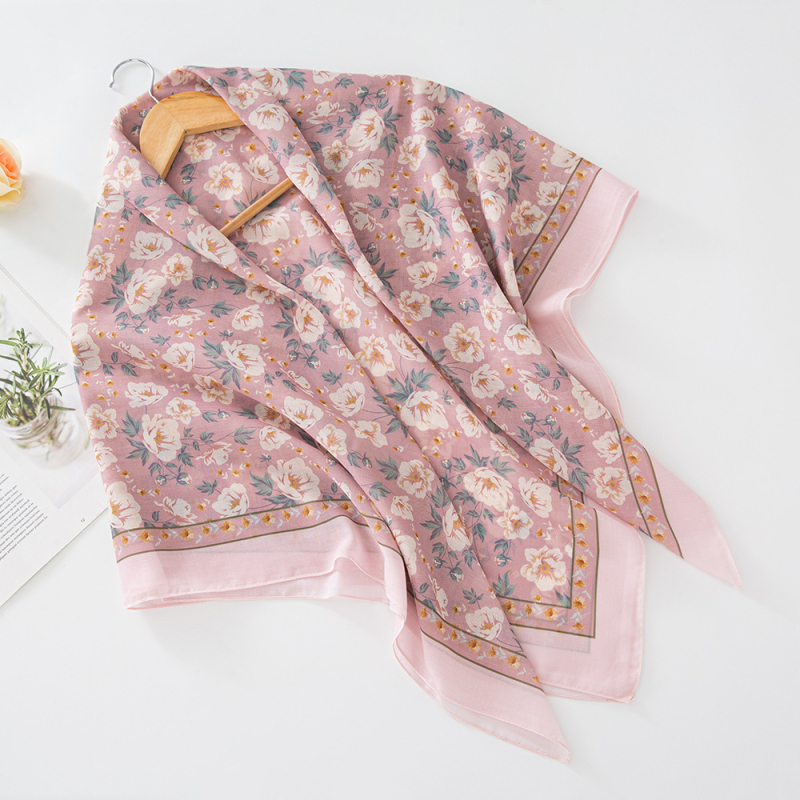 Turban od Bali Yarn s cvjetnim uzorkom, tiskan, warp pleteni, dekorativan, za sve sezone