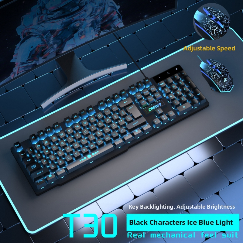 Drôtový herný set: klávesnica s 104 klávesami, myš a headset, USB