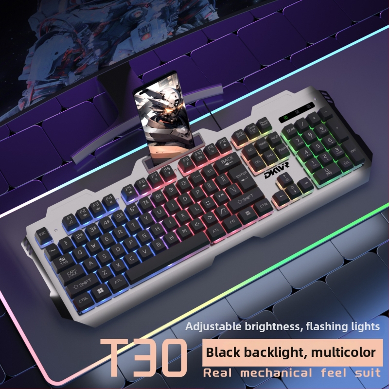 Drôtový herný set: klávesnica s 104 klávesami, myš a headset, USB