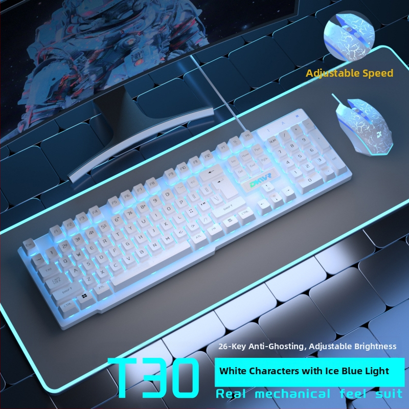 Drôtový herný set: klávesnica, myš a slúchadlá – USB, 104 kláves