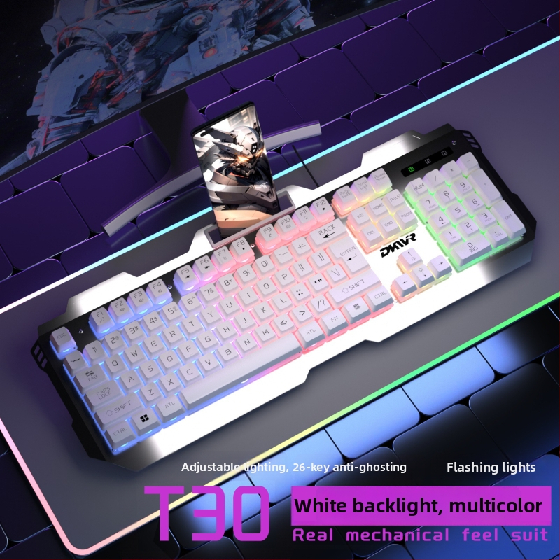 Drôtový herný set: klávesnica, myš a slúchadlá – USB, 104 kláves