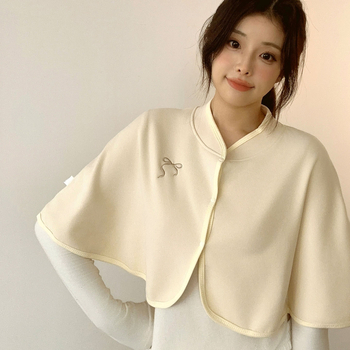 Шал за майчинство, накидка-пелерина за кърмене, warp-knit тъкане, монохромен модел, запазва топлината