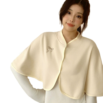 Шал за майчинство, накидка-пелерина за кърмене, warp-knit тъкане, монохромен модел, запазва топлината