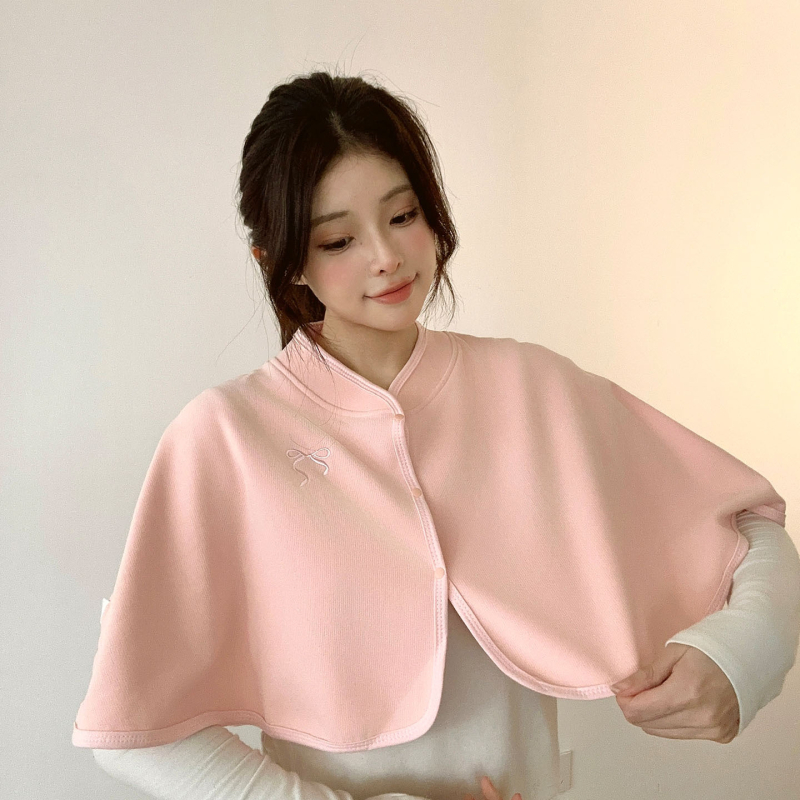 Шал за майчинство, накидка-пелерина за кърмене, warp-knit тъкане, монохромен модел, запазва топлината