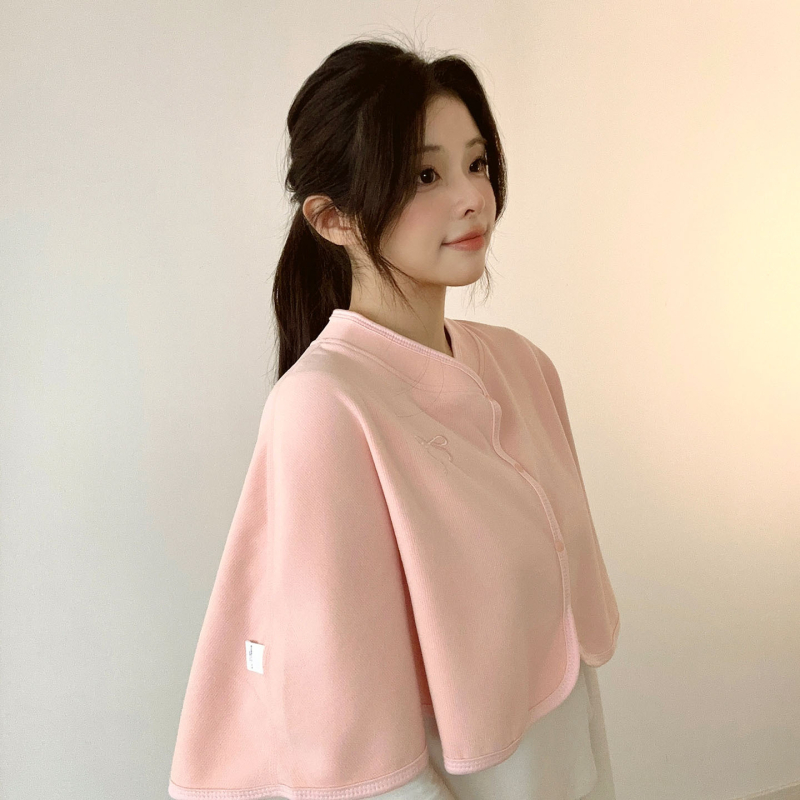 Шал за майчинство, накидка-пелерина за кърмене, warp-knit тъкане, монохромен модел, запазва топлината