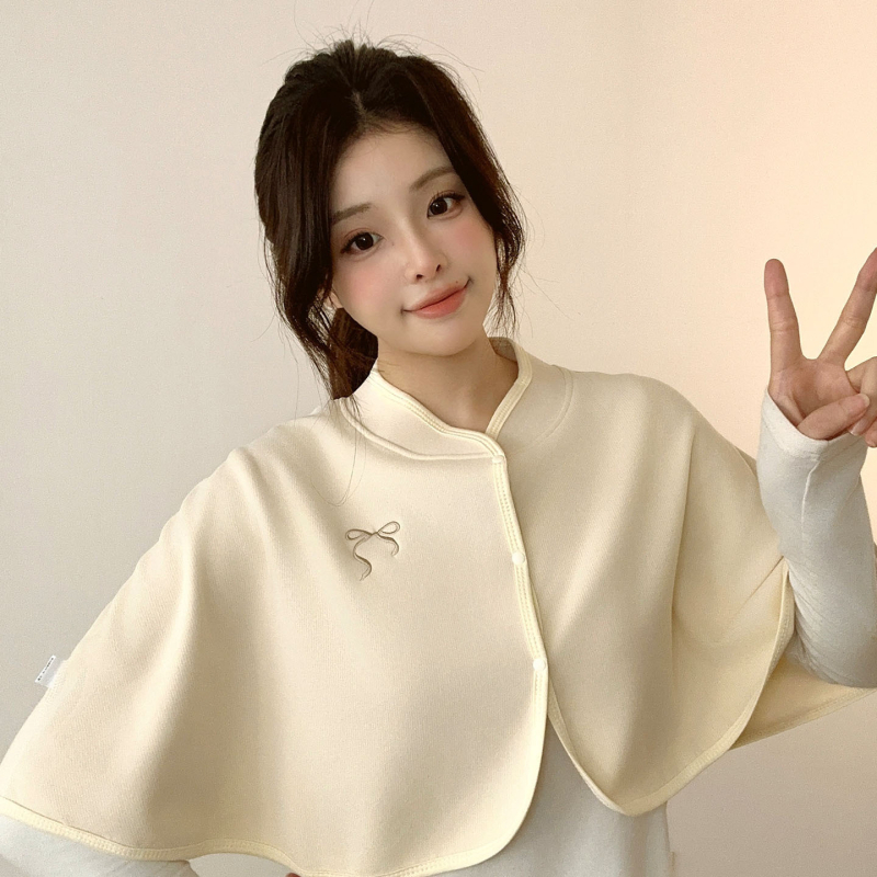 Шал за майчинство, накидка-пелерина за кърмене, warp-knit тъкане, монохромен модел, запазва топлината